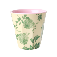 Green Rose Print Melamine Cup By Rice DK